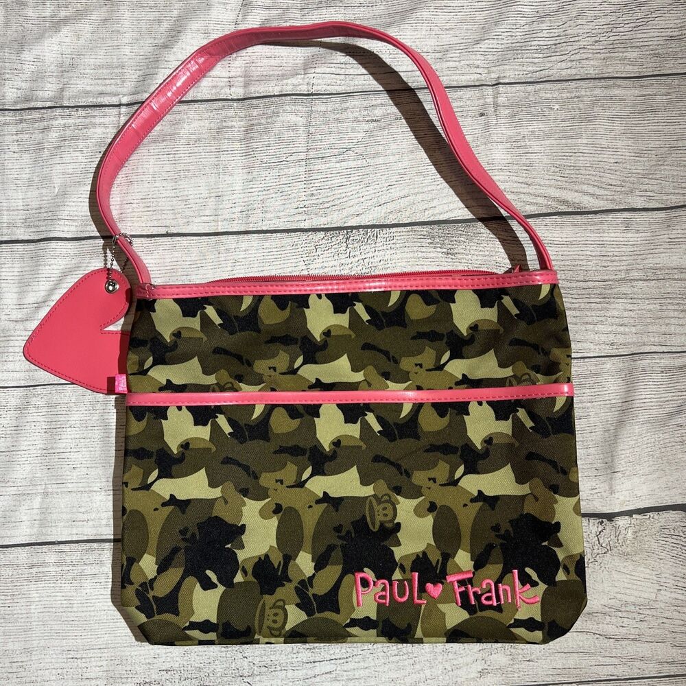 Y2K Paul Frank Camo Shoulder Handbag Streetwear